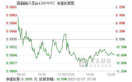 国融融兴混合A007875今天盘中实时净值估算图