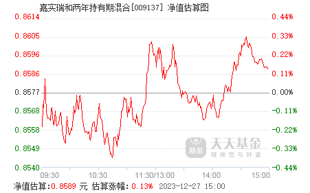 嘉实瑞和两年持有期混合009137